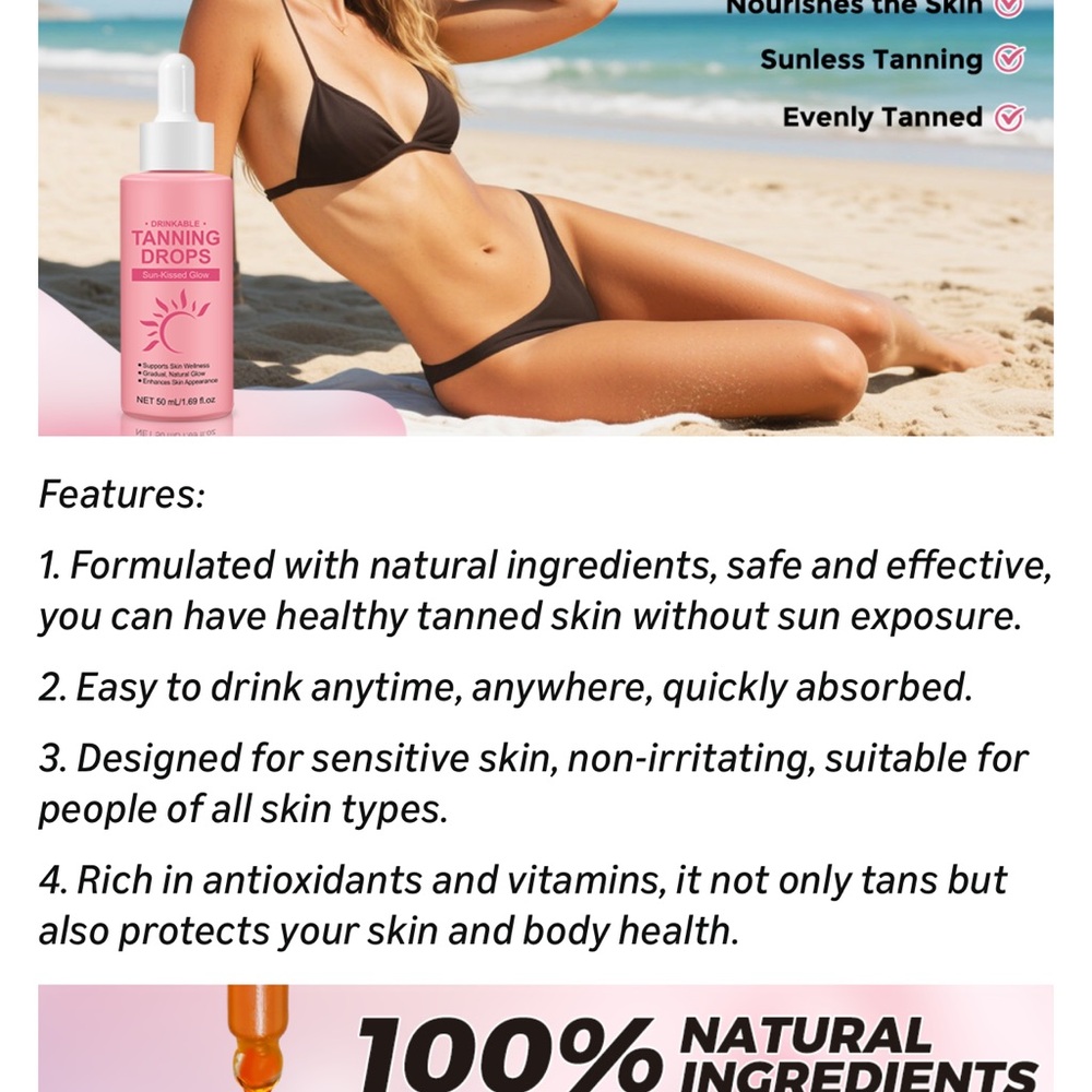Drinkable Tanning Drops - Picture 10 of 15